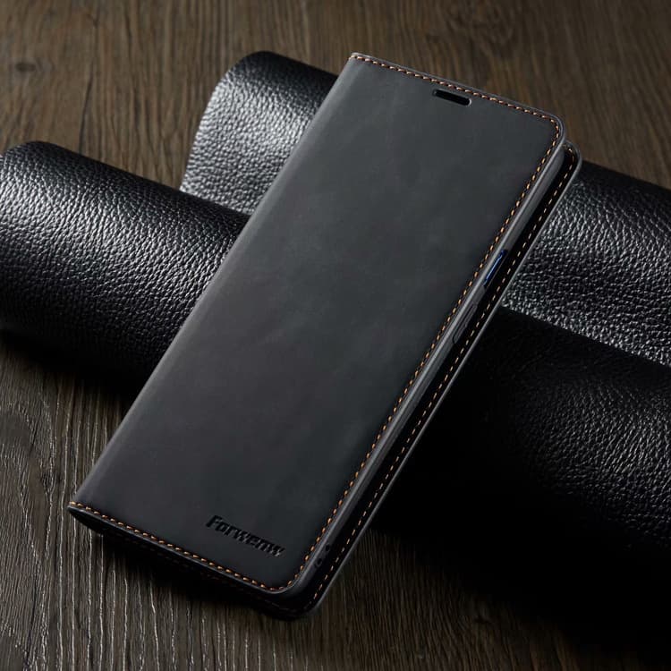 Suitable For  Skin-Sensing Mobile Phone Case Wallet Card Holster Flip Cover Case